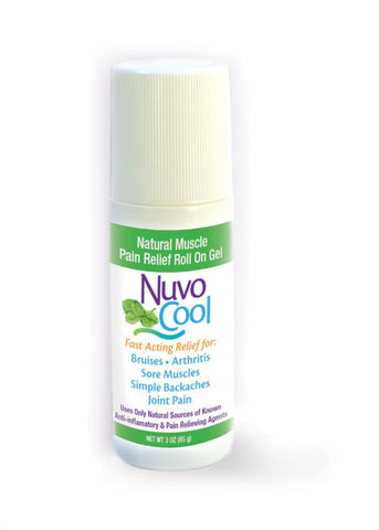 NuvoCool Natural Muscle and Pain Relief Gel - 3 oz. Roll-On