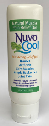 NuvoCool Natural Muscle Pain Relief Gel 4 oz.