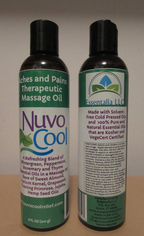 NuvoCool Aches and Pain Relief Therapeutic Massage Oil